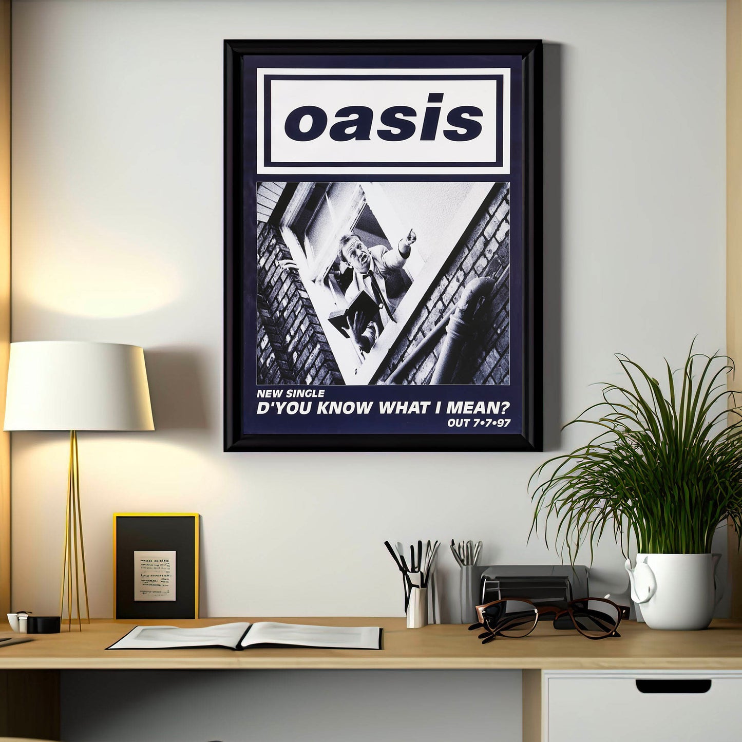 Oasis New Single D'You Know What I Mean 7-7-1997 Promo Poster Ready To Frame A3