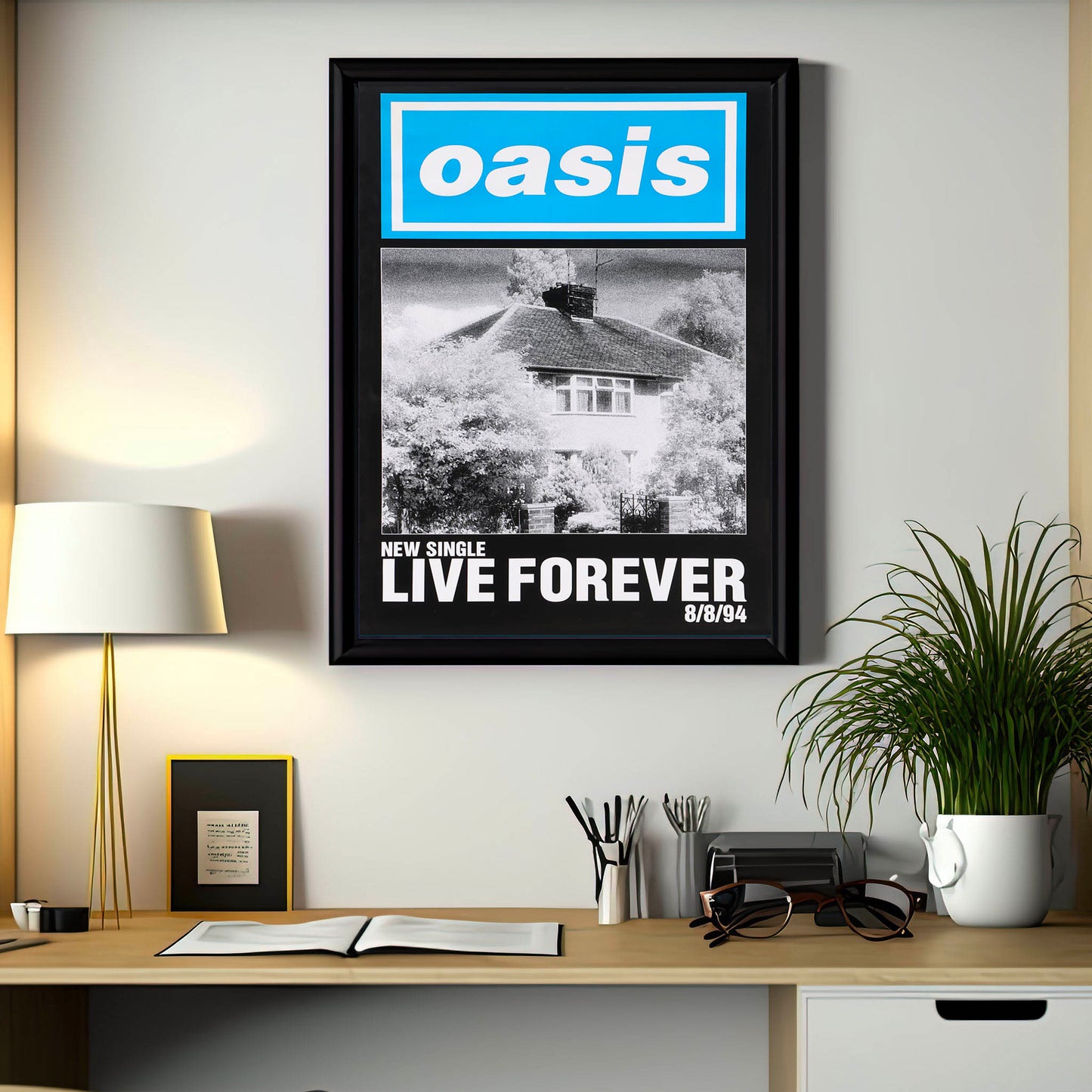 Oasis New Single Live Forever 8th August 1994 Promo Poster Ready To Frame A3